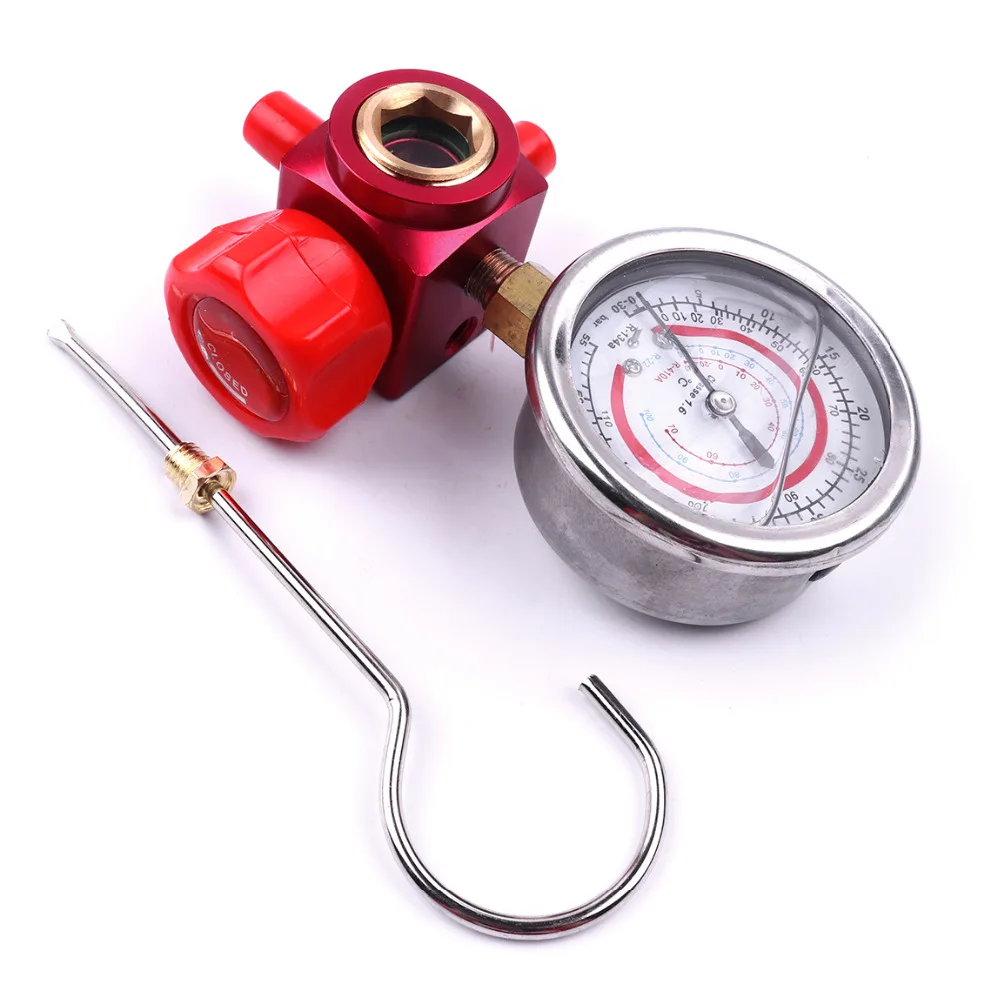 HOLYOVER 1 шт. красный синий 1/4 Thread R410A R134A R22 H/L манометр для кондиционера коллектора