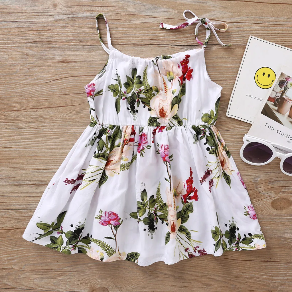 MUQGEW/Одежда для маленьких девочек; одежда для маленьких девочек; комплект принцессы с цветочным рисунком и подсолнухом; пляжные Вечерние Повседневные платья; conjunto menina roupa
