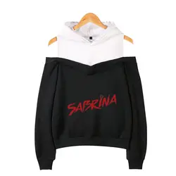 Sabrina 2D новая одежда 2019 K-pops 2D Печать Женская Летняя мода Поп с капюшоном с открытыми плечами толстовки Толстовка женская одежда