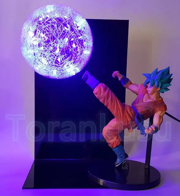 Dragon Ball Z Action Figure God Goku Super Saiyan Led Lighting Display