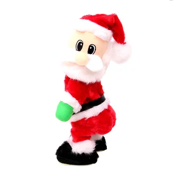 

Electric Twerk Santa Claus Toy Xmas Music Singing Dancing Twisted Wiggle Hip Doll Christmas Home Decoration Kids Gifts F