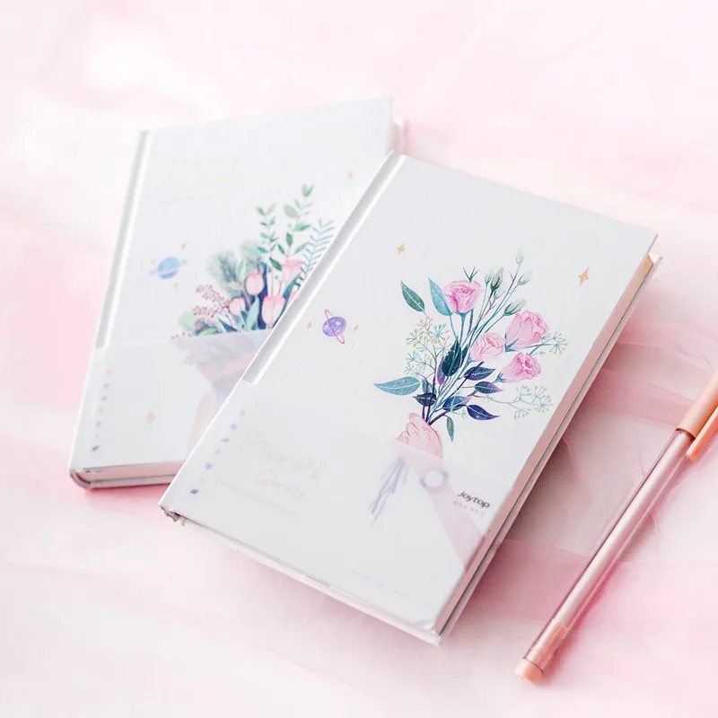 

Flora Garden" Beautiful Cute Hard Cover Freenote Daily Planner Study Diary Notebook Notepad Stationery Gift