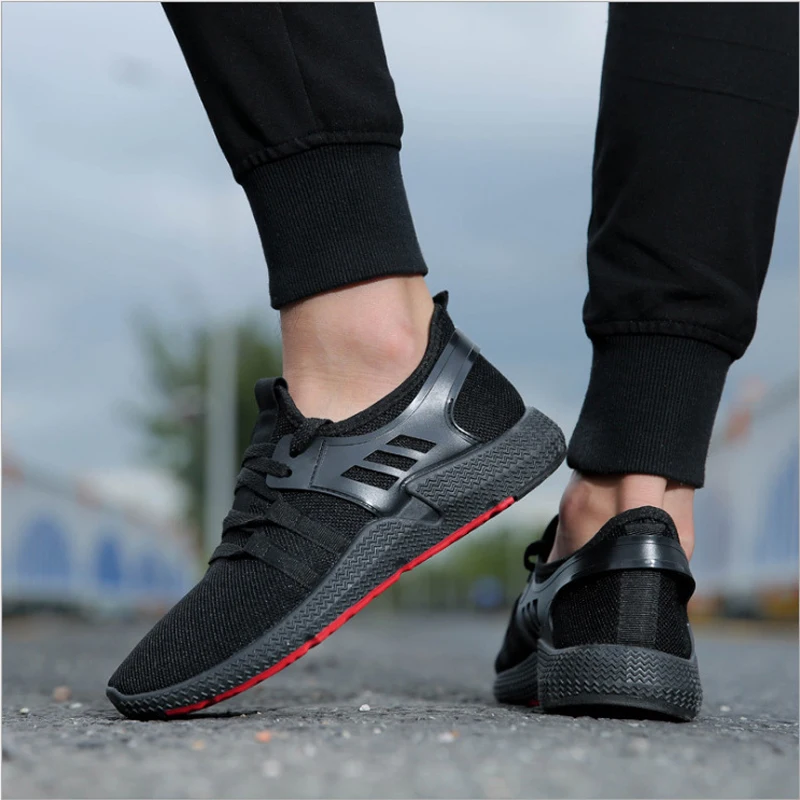 

Mens Fashion Breathable Casual Shoes Running Sneakers Korean Version Lace-up Mesh Light Slip Walking Shoes Zapatillas hombre