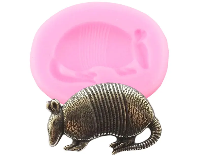 3D Armadillo силиконовая мышь Торт помадка форма животные DIY украшения торта инструменты Полимерная глина мыло формы конфеты шоколадные формы