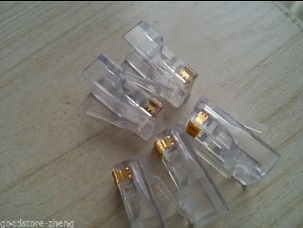 100PCS/LOT AMP High Quality Crystal CAT6 RJ45 Plug Connector Network Connector