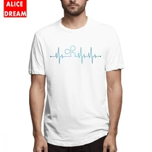 Ripple Heartbeat Tee Male Graphic Print Short Sleeve 100% Cotton Alicedream Homme T-shirt Ripple Heartbeat Tee Male Graphic Print Short Sleeve 100% Cotton Alicedream Homme T-shirt