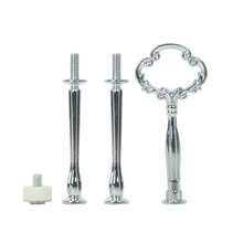 Лучшая цена в форме небольшого цветка золото 3 уровня Серебряный кекс прополка установки металлическая, для подставки для пирожных стержни