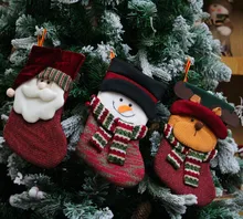 Santa Claus, Christmas socks Christmas decoration hosiery products Christmas gifts socks Santa pendant