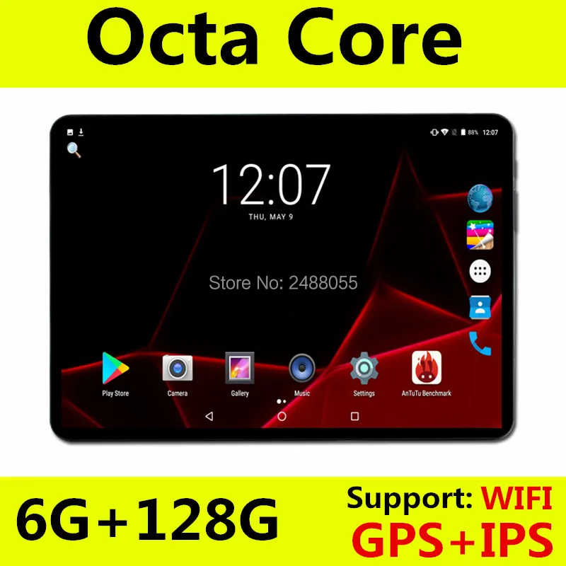 Google Android 8,0 10 дюймов планшет Octa Core 3g 4 г FDD LTE компьютер Pad 6 ГБ оперативная память 64 Встроенная 1280x800 дюйм/сек, GPS планшеты Media Pad 10