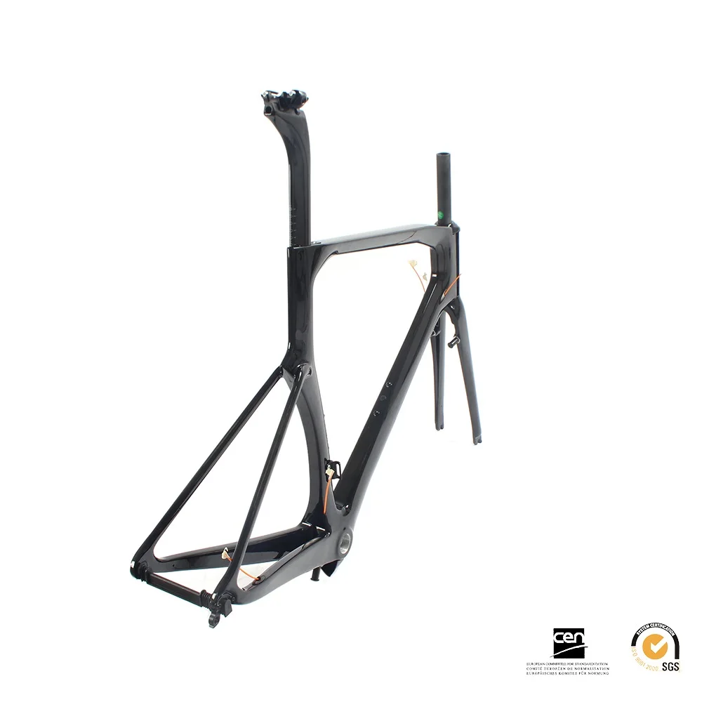 Cheap Sobato  X brake/V brake racing bike frame aero carbon road frame Bicycle Frame 2
