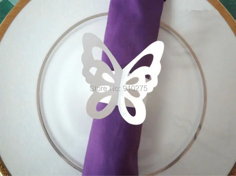 Set Of 50 Purple White Laser Cut Erfly Paper Napkin Rings Set Of 50 Purple White Laser Cut Erfly Paper Napkin Rings Wraps Wedding Favors Banquet Home Table Decoration In Party Diy Decorations From Garden