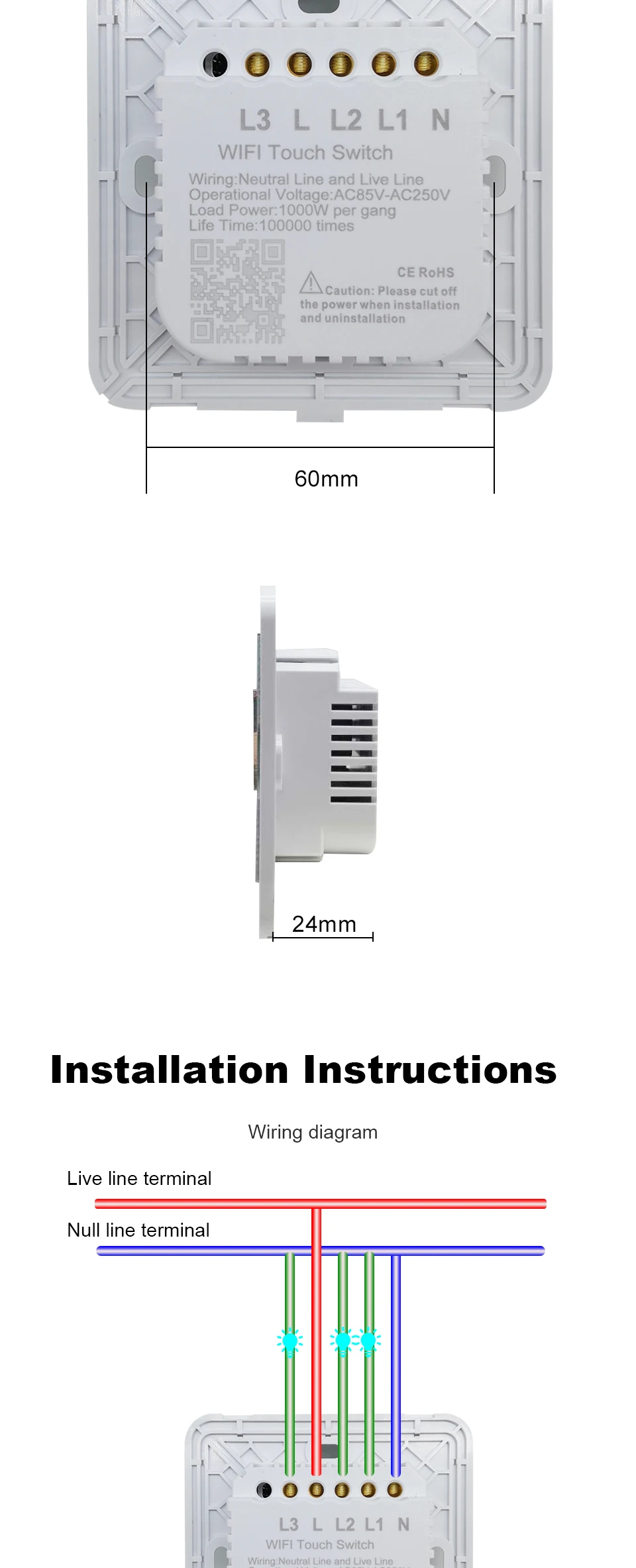 DIY сенсорный переключатель 1, 2, 3, 4 банды, 2 способа, WiFi сенсорный переключатель, AC 85 в, 220 В, настенный светильник, переключатель, стандарт ЕС, беспроводной умный дом переключатель