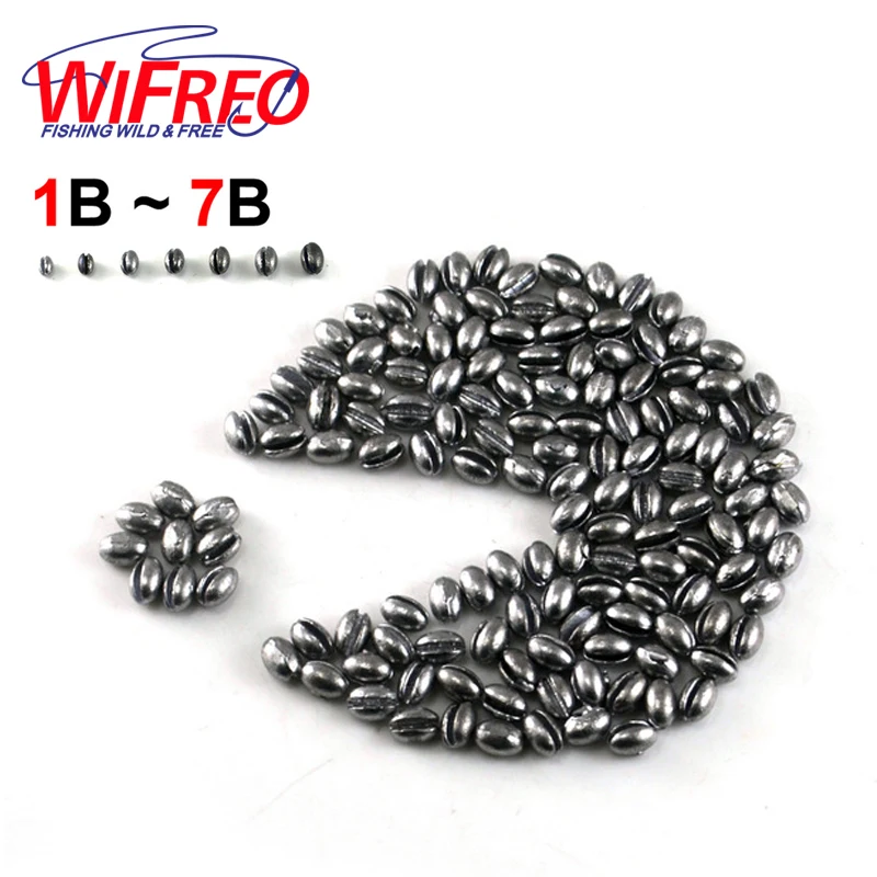 100PCS 1B to 7B Premium Split Shot Lead Fishing Sinker Weight Combo With Box for Option Fishing Accessories for Fly Carp [PZ001]