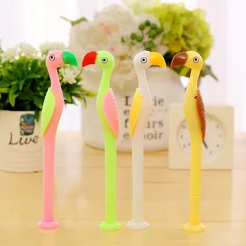 

Coloffice 3PCS/Lot Creative Cute Ostrich Neutral Pen Kawaii Animal Gel Pen For Student Pens 0.38mm Black School Office Supplies