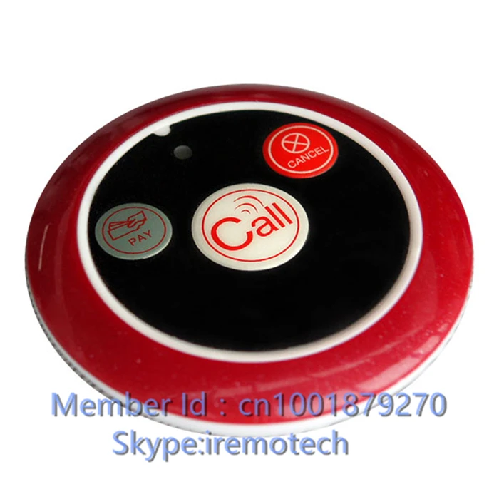 

3-button wireless calling button , wireless calling system ,wireless waiter call , call button
