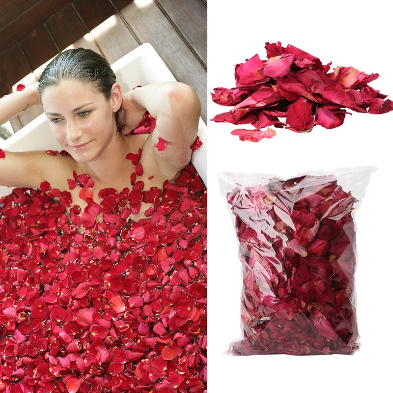 Натуральные сухие Лепестки розы спа-ванна снимает стресс ароматный массажер для тела 100 г сумка