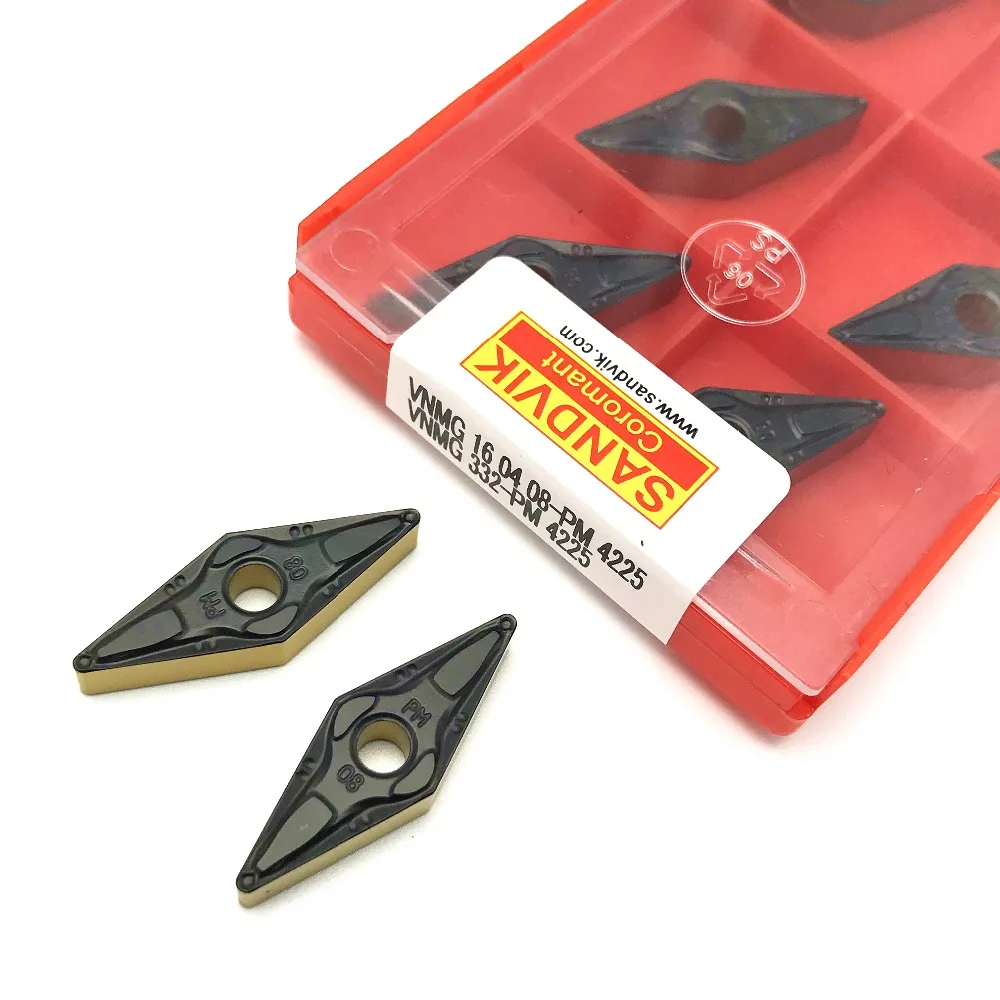 

VNMG160404 VNMG160408 VNMG 160404 160408 PM4225 Cermet Grade carbide inserts CNC lathe cutter External turning tools