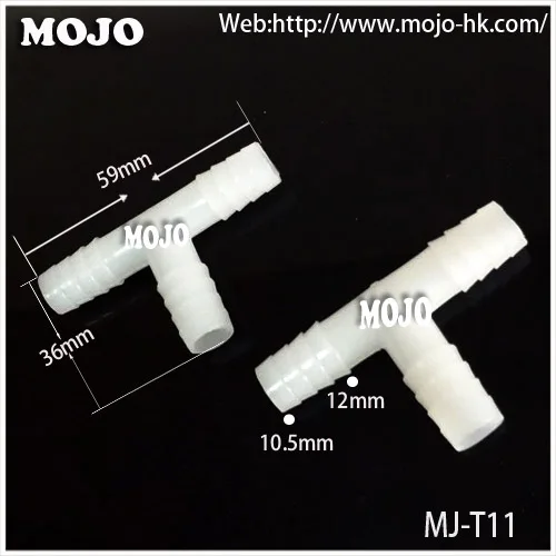 

2019 Free shipping!(50pcs/Lots) MJ-T11 PE Tee pipe connectors 11mm three way pipe joint