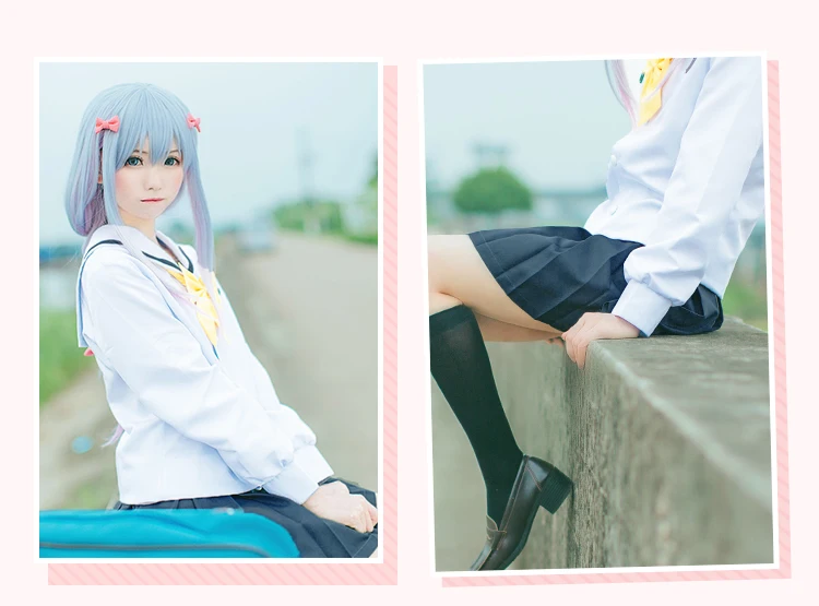 Anime Eromanga Sensei Cosplay Costume Izumi Sagiri Copslay White School Uniform Fancy Party Outfits for Halloween (6)