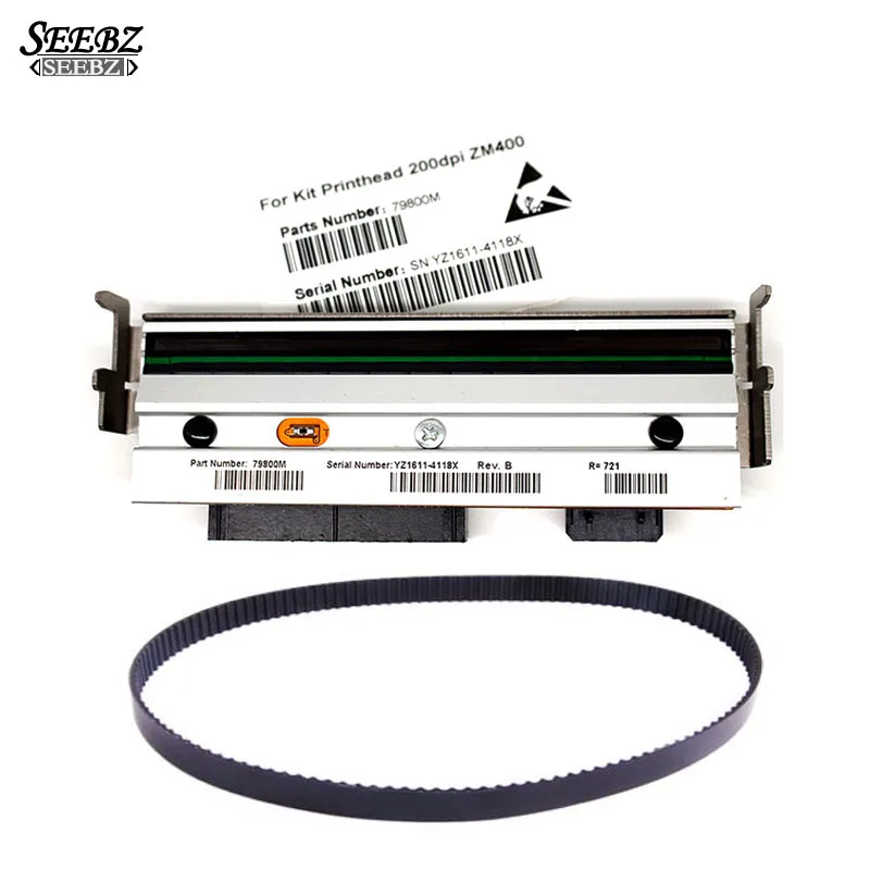 Compatible 79800M Zebra zm400 Print Head +79866M Main Drive Belt For