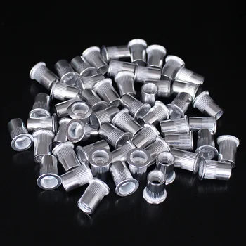 

150PCS Mix M6 M8 M10 Aluminum Flat Head Rivet Nuts Set Nuts Insert Reveting Multi Size Rivet Nuts Collocation