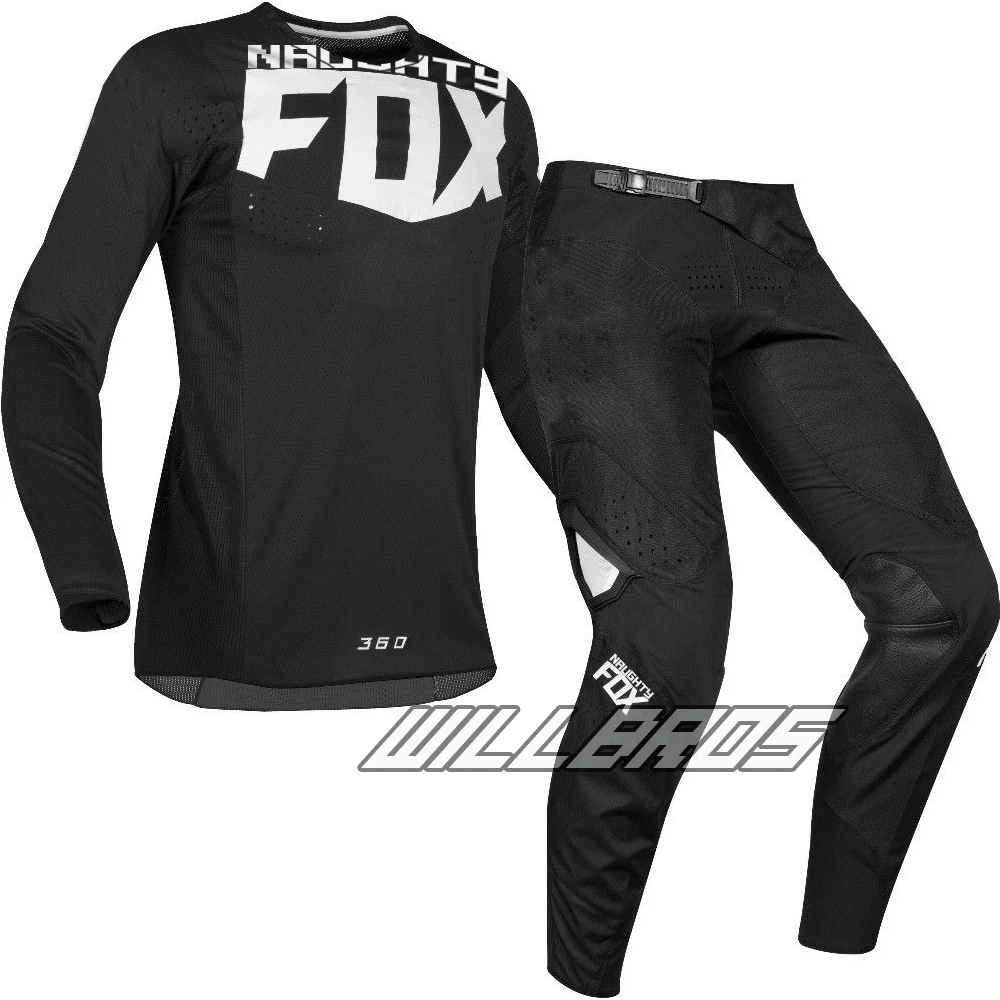 

2019 MX 360 Kila Jersey Pants Moto Off-Road Dirt bike MTB ATV Adult Racing Gear Set Black