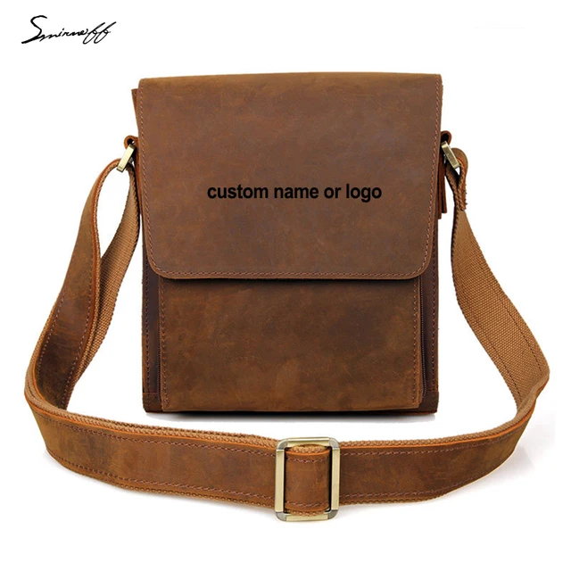 Fashion Man Leisure Shoulder Bag Laser Engraved Name Or Logo Fashion Man Leisure Shoulder Bag Laser Engraved Name Or Logo Notebook Small Laptop Bags Men Genuine