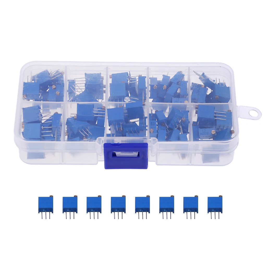 10 values 3296 3296w Trim Pot Trimmer Potentiometer Kit Variable Resistor