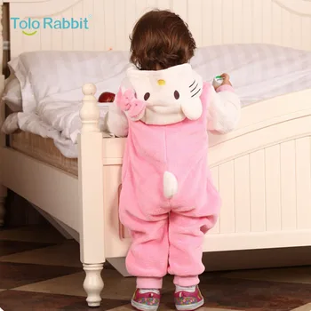 

Newborn baby Spring rompers Autumn Flannel Baby Clothes Cartoon Animal Rompers Jumpsuit Baby Girl Rompers Baby Clothing C996