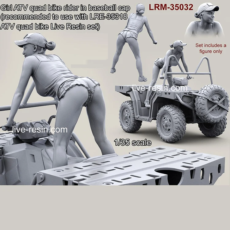 1/35 девушка всадник на квадроциклах квадроцикл бейсбольная кепка без квадроцикла