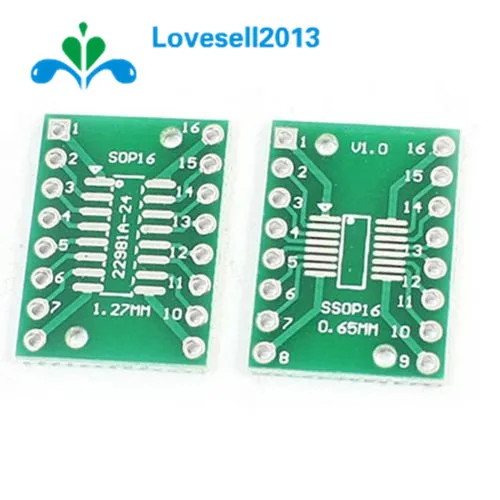 10 шт. SOP16 SSOP16 TSSOP16 к DIP16 0 65/1 27 мм IC адаптер PCB плата | Электроника