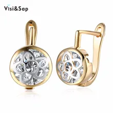 Visisap необычные серьги для пирсинга с цирконием, серьги для женщин, милые и модные цвета шампанского, золото, VKZCE145
