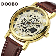 2017 Montres Hommes Top Marque De Luxe des Hommes D’or Montre De Mode Quartz-Montre Casual Homme Sport montre-Bracelet Horloge Montres DOOBO