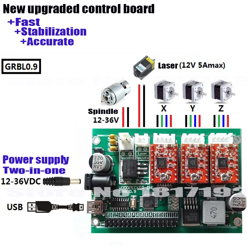 GRBL управления Diy 1610 мини CNC машина резьба по дереву 3 оси Pcb фрезерный станок