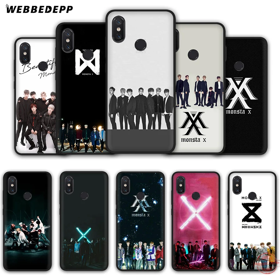 WEBBEDEPP Monsta X Band Soft Silicone Case for Xiaomi Mi 6 8 9 SE MAX 3 A1 A2 Lite F1 Cover | Мобильные телефоны и