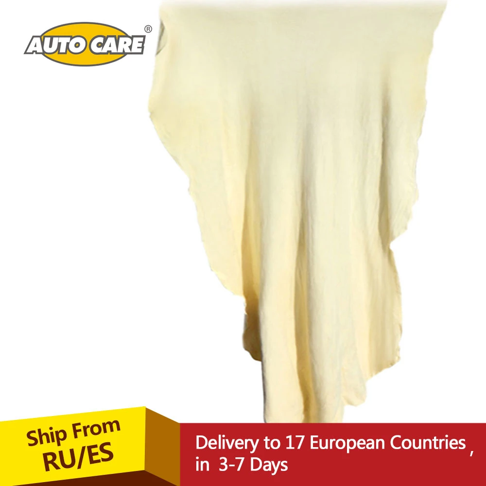 Auto Care Natural Chamois Leather Car Cleaning Cloth Genuine Leather Wash Suede Absorbent Quick Dry Towel Streak Free Lint Free