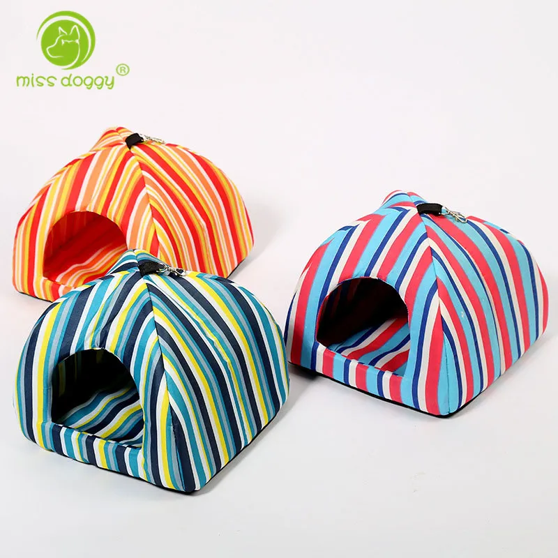 Candy Dog House Nest With Mat Foldable Pet Dog Bed Cat Bed House For
