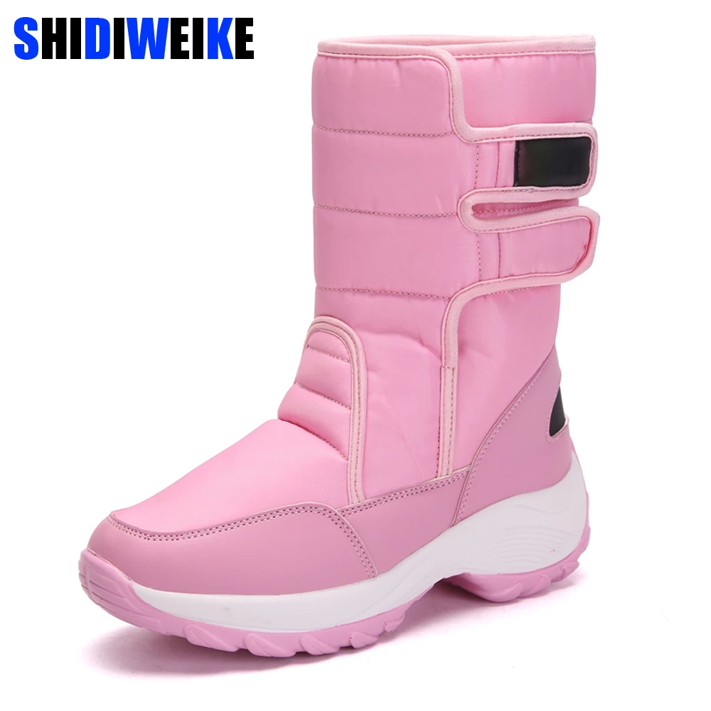 

2019 Women snow boots platform winter boots thick plush waterproof non-slip boots women winter shoes botas mujer g385
