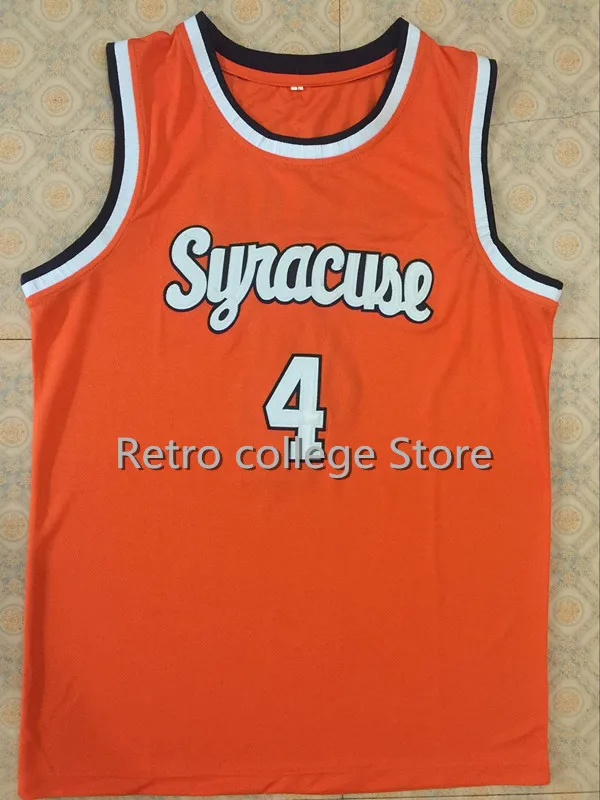 

4 Rony Seikaly 1 Hakim Warrick Washington Syracuse Orange 1991 Basketball Jersey College white Retro throwback Custom any Number