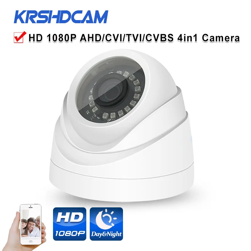 

1080P AHD/TVI/CVI/CVBS output CCTV camera 4 in 1 Cameras SONY sensor 3.6mm HD 2MP Lens Plastic room dome indoor security CCTV