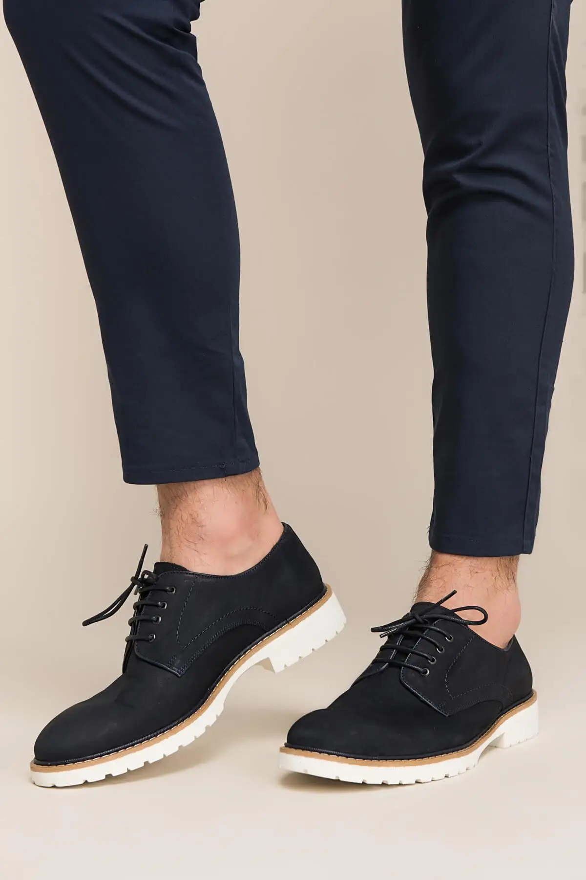 

Pearl Genuine Leather Navy Blue Men 'S Shoes 120130002138
