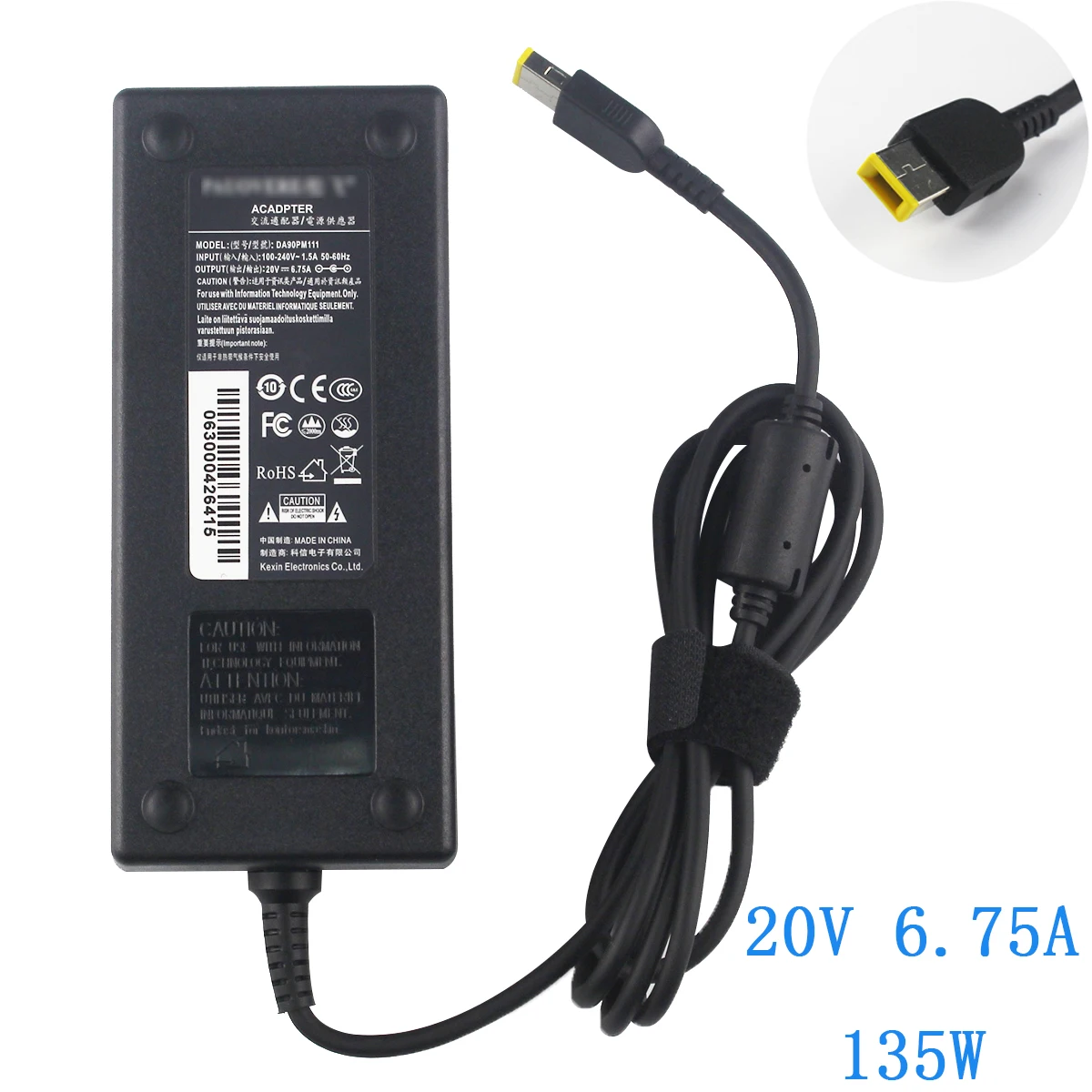 New 135W 20V 6.75A AC Adapter Charger For Lenovo R720-15IKBN C560 C360 C455 5.5*2.5MM | Электроника