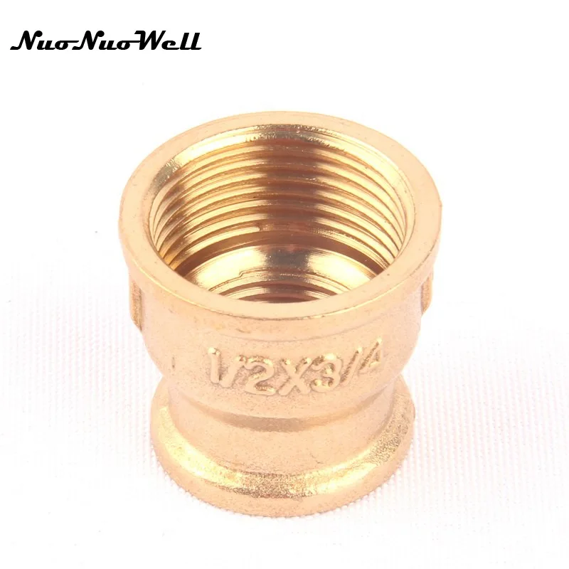 

1pcs NuoNuoWell Brass 1/2"-3/4" Female Thread Socket Hose Connector Garden Irrigation Watering Adapter Gas Pipe Coupler Nipple