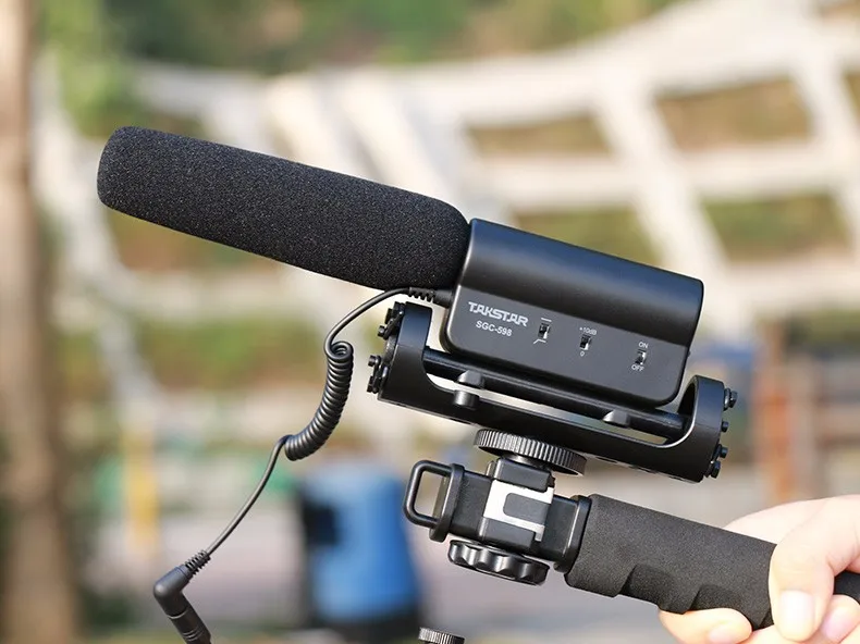 Внешний моно микрофон направленный Takstar SGC-598 Интервью Моно Микрофоны для Съемок Видео Shotgun Микрофон для Nikon Canon DSLR Видеокамеры