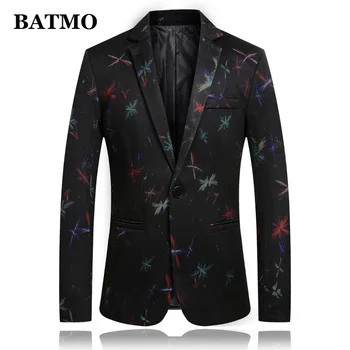 

BATMO 2019 new arrival high quality printed casual blazers men,men's printed jackets ,suits men ,plus-size M-4XL 886