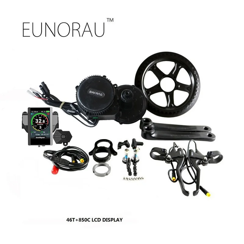 46T and 850C LCD Горячее предложение! Bafang BBS01B 36V250W 8fun/bafang ebike crank drive motor kit MM G340.250 - Цвет: 46T and 850C LCD