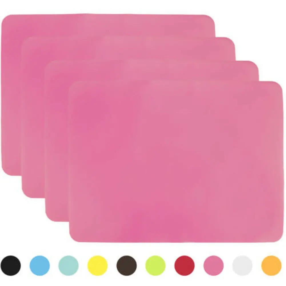 

New Hot Placemat Aspire Thicken Non-slip Waterproof Silicone Kitchen Table Mats Thick Non Slip Hot Mats 6 Color