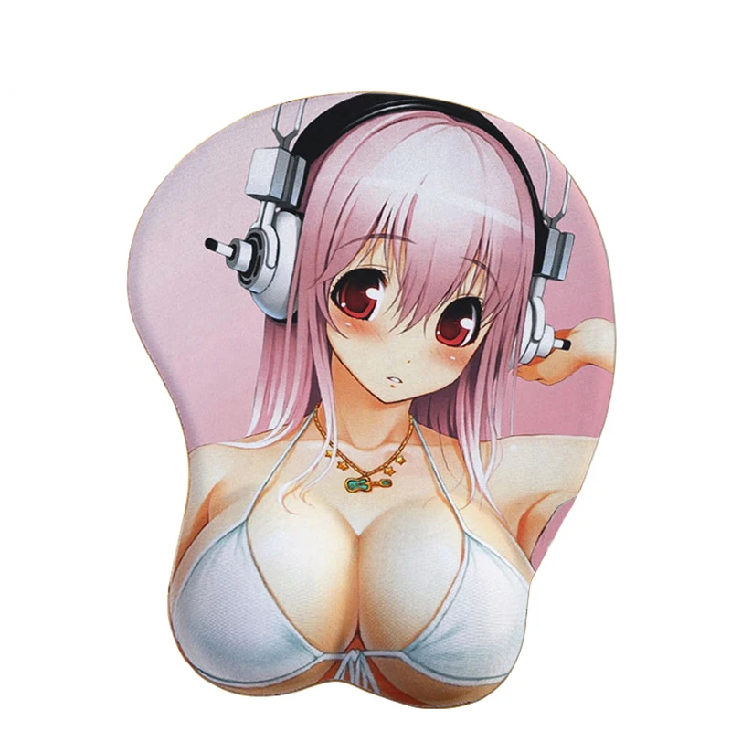 Anime tit mouse pad
