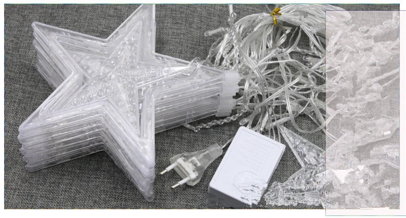 Pentagram curtain string light (9)
