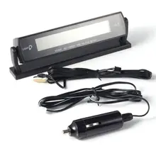 Auto Black Car Clock Voltage Digital LCD Car Temperature Thermometer Alarm Clock New Drop Shipping onewell high quality 3in1 digital lcd clock screen car auto vehicle time clock thermometer voltage two color luminous